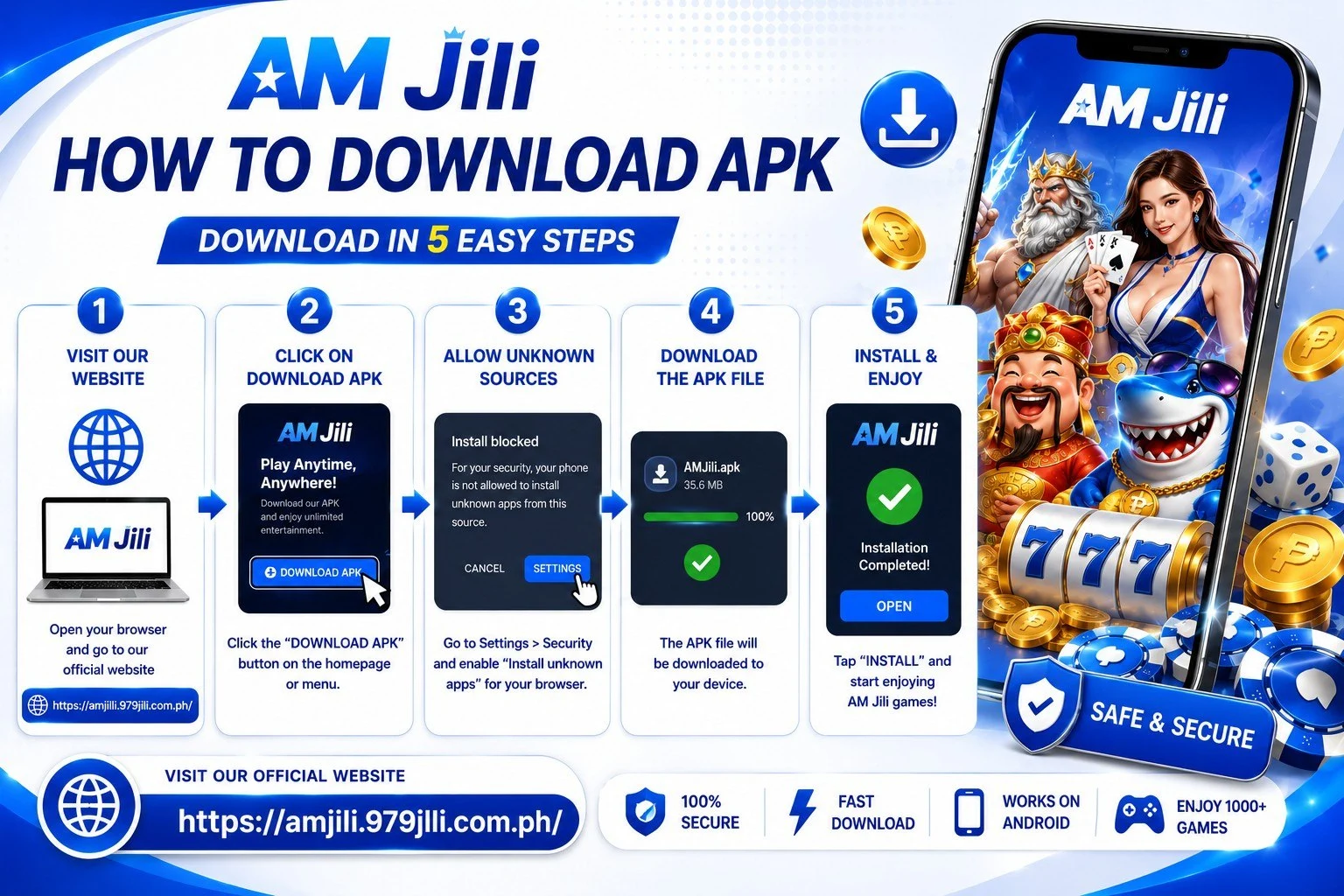 Jili Park app download shown on Android and iPhone for Filipino players