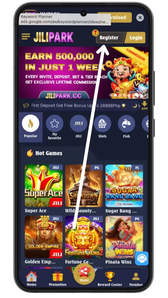 Jilipark register Login Casino